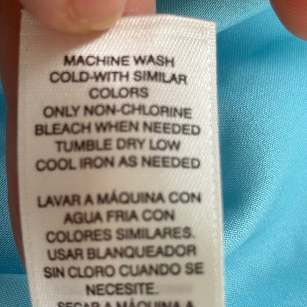 White House Black Market Baby Blue Halter High Low Chiffon Dress Size 0 EUC - Picture 11 of 14